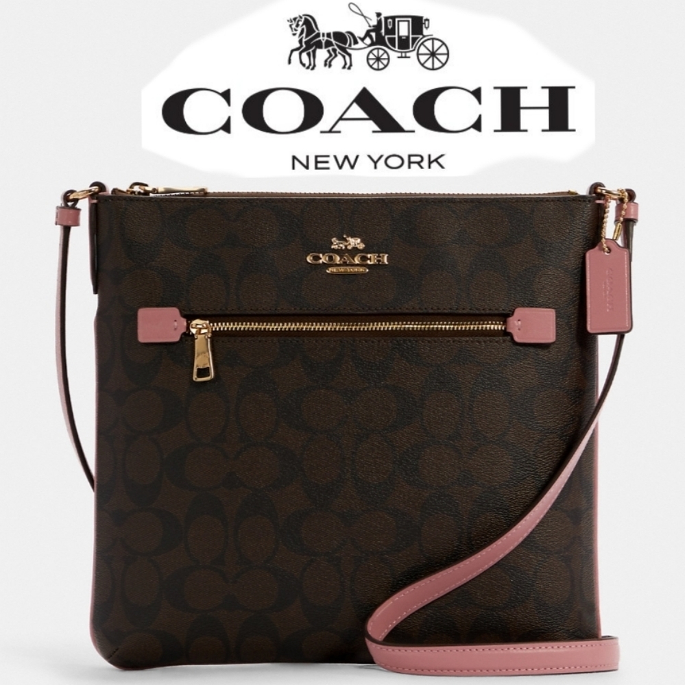 Coach Rowan File Bag In True Pink